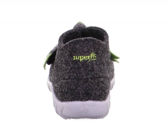 Superfit Black/Green Babies HAPPY - Slipper with Velcro Fastener Z6Z8157