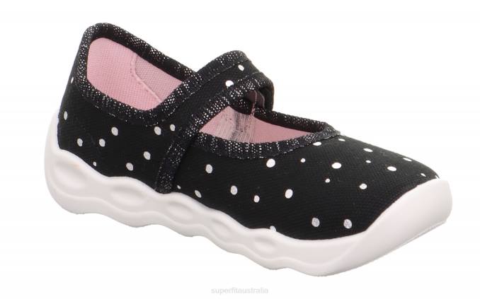 Superfit Black/Silver Babies BUBBLE - Slipper with Velcro Fastener Z6Z882