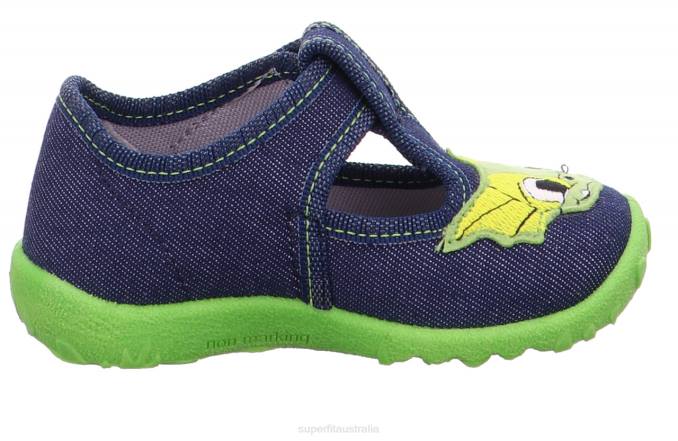 Superfit Blue/Green Babies SPOTTY - Slipper with Velcro Fastener Z6Z879