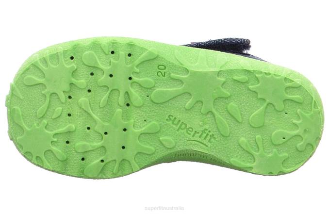 Superfit Blue/Green Babies SPOTTY - Slipper with Velcro Fastener Z6Z879