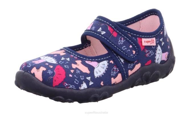 Superfit Blue/Multicoloured Babies BONNY - Slipper with Velcro Fastener Z6Z8123