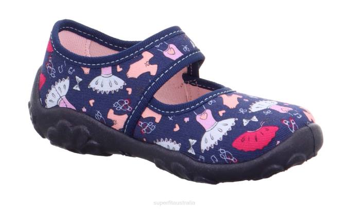 Superfit Blue/Multicoloured Babies BONNY - Slipper with Velcro Fastener Z6Z8123