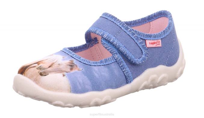 Superfit Blue/Multicoloured Babies BONNY - Slipper with Velcro Fastener Z6Z8145