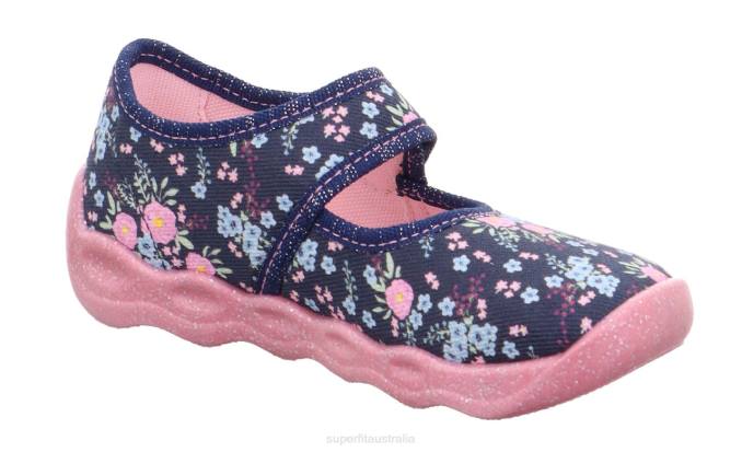 Superfit Blue/Multicoloured Babies BUBBLE - Slipper with Velcro Fastener Z6Z8132