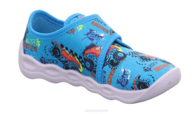 Superfit Blue/Multicoloured Babies BUBBLE - Slipper with Velcro Fastener Z6Z8155