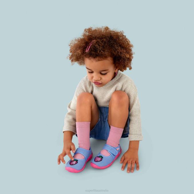 Superfit Blue/Pink Babies BONNY - Slipper with Velcro Fastener Z6Z855