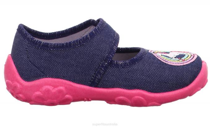 Superfit Blue/Pink Babies BONNY - Slipper with Velcro Fastener Z6Z859