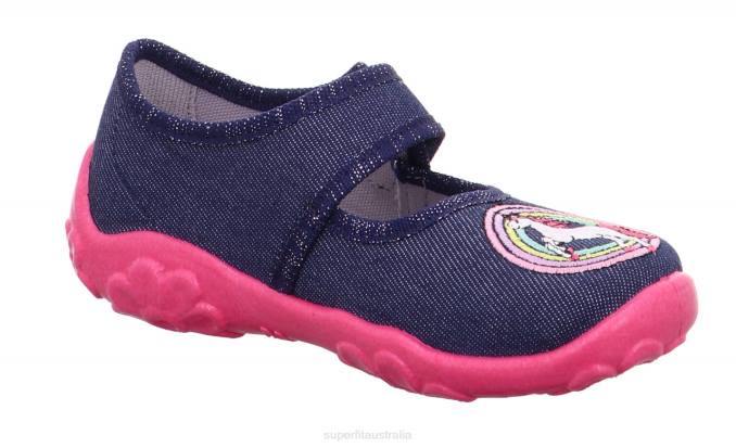 Superfit Blue/Pink Babies BONNY - Slipper with Velcro Fastener Z6Z859