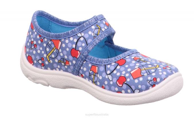 Superfit Blue/Red Babies BELINDA - Slipper with Velcro Fastener Z6Z813