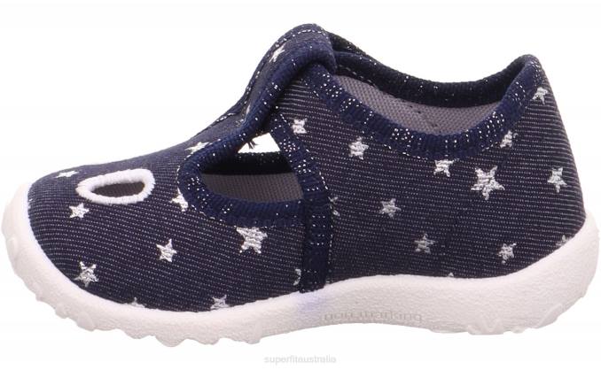 Superfit Blue/Silver Babies SPOTTY - Slipper with Velcro Fastener Z6Z845