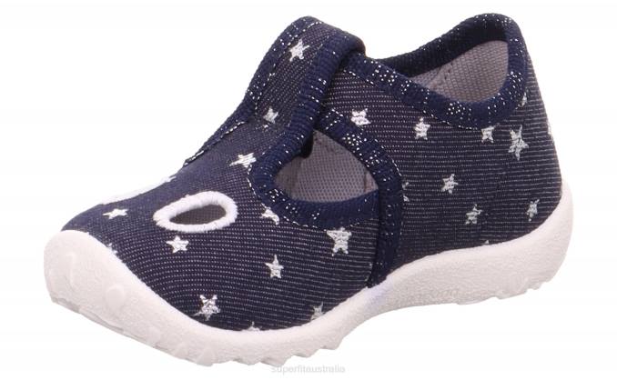 Superfit Blue/Silver Babies SPOTTY - Slipper with Velcro Fastener Z6Z845