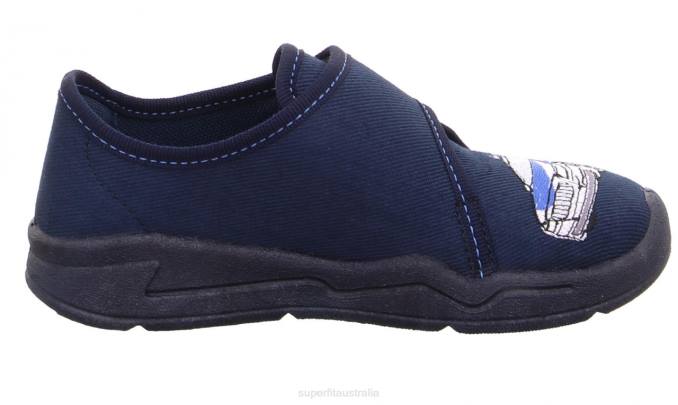 Superfit Blue/White Babies BENNY - Slipper with Velcro Fastener Z6Z872