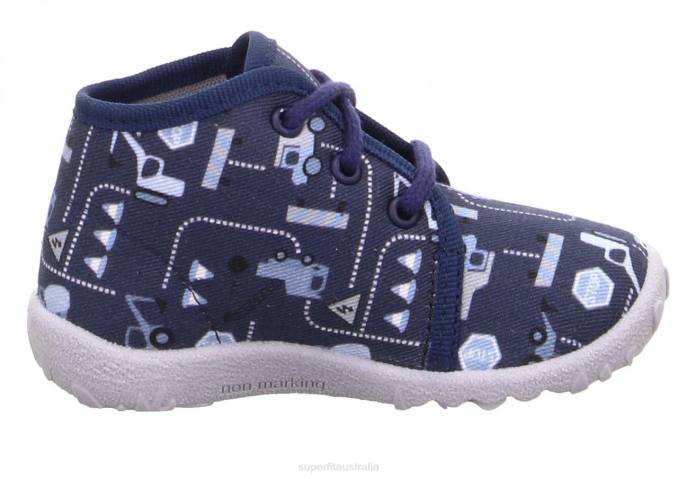 Superfit Blue/White Babies SPOTTY - Slipper with Lacing Z6Z851