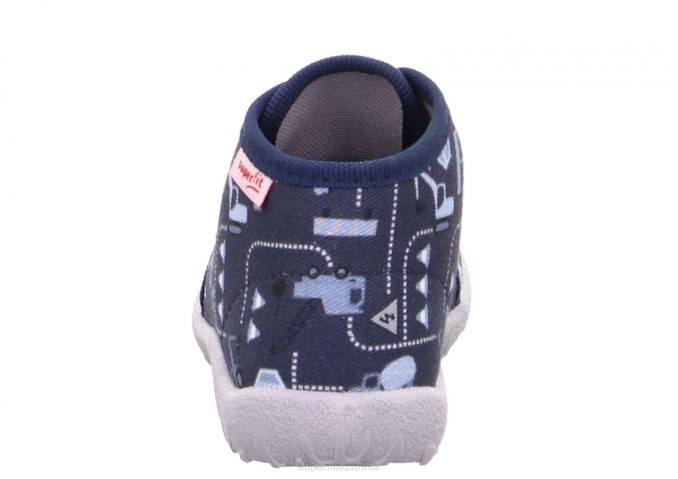 Superfit Blue/White Babies SPOTTY - Slipper with Lacing Z6Z851