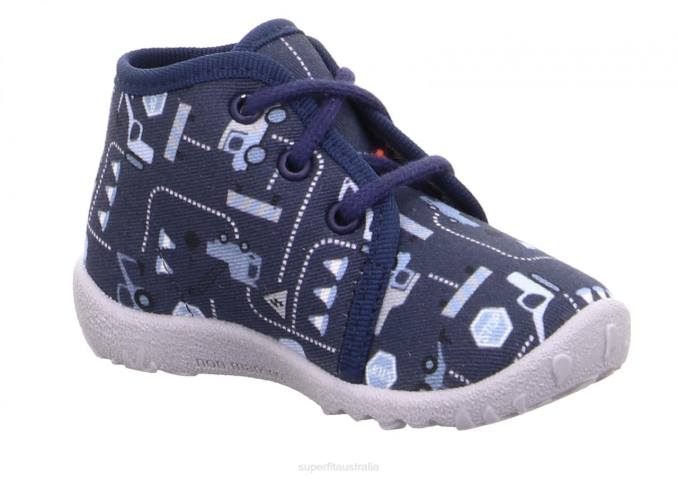 Superfit Blue/White Babies SPOTTY - Slipper with Lacing Z6Z851