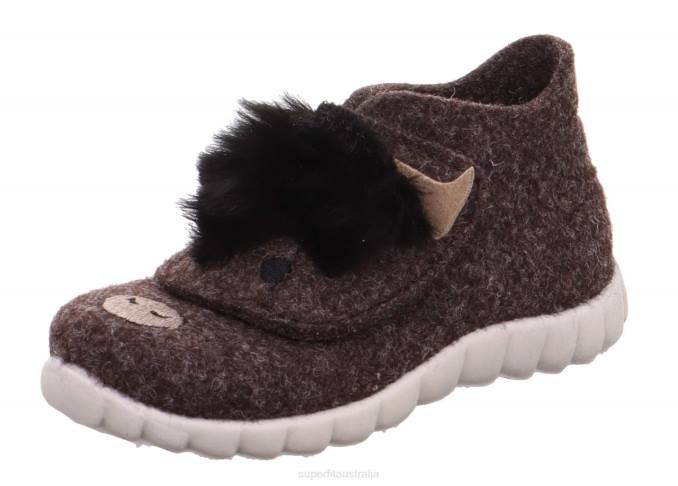 Superfit Brown Babies HAPPY - Slipper with Velcro Fastener Z6Z8118