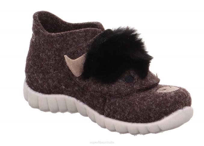 Superfit Brown Babies HAPPY - Slipper with Velcro Fastener Z6Z8118