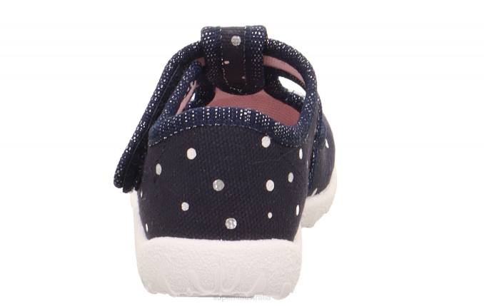 Superfit Dark Blue/Silver Babies SPOTTY - Slipper with Velcro Fastener Z6Z893