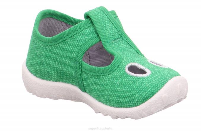 Superfit Green/White Babies SPOTTY - Slipper with Velcro Fastener Z6Z816