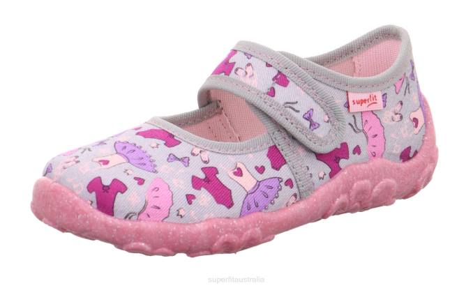 Superfit Grey/Multicoloured Babies BONNY - Slipper with Velcro Fastener Z6Z8105