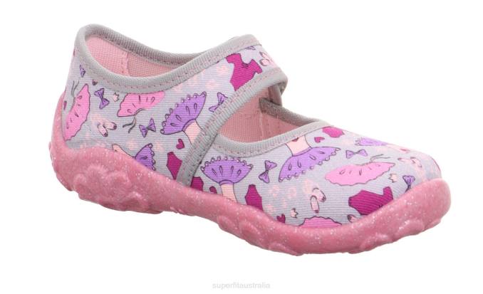 Superfit Grey/Multicoloured Babies BONNY - Slipper with Velcro Fastener Z6Z8105