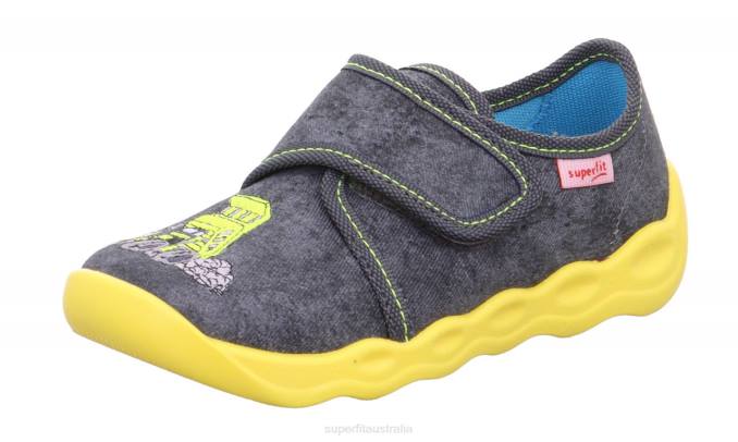 Superfit Grey/Multicoloured Babies BUBBLE - Slipper with Velcro Fastener Z6Z8130