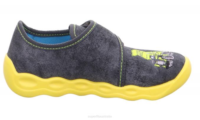 Superfit Grey/Multicoloured Babies BUBBLE - Slipper with Velcro Fastener Z6Z8130