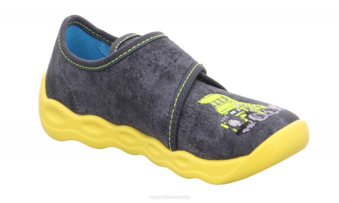 Superfit Grey/Multicoloured Babies BUBBLE - Slipper with Velcro Fastener Z6Z8130