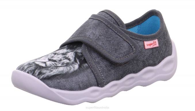 Superfit Grey/Multicoloured Babies BUBBLE - Slipper with Velcro Fastener Z6Z8136