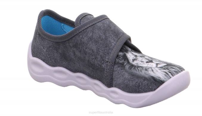 Superfit Grey/Multicoloured Babies BUBBLE - Slipper with Velcro Fastener Z6Z8136