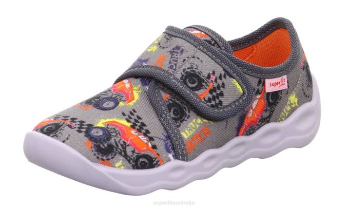 Superfit Grey/Multicoloured Babies BUBBLE - Slipper with Velcro Fastener Z6Z8148