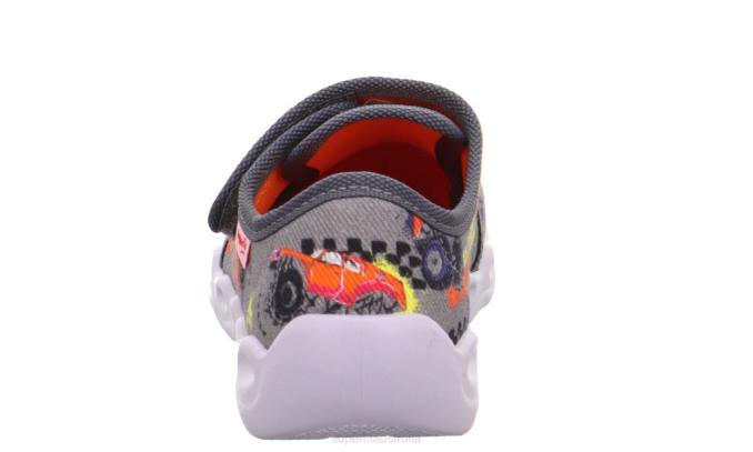 Superfit Grey/Multicoloured Babies BUBBLE - Slipper with Velcro Fastener Z6Z8148