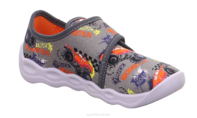 Superfit Grey/Multicoloured Babies BUBBLE - Slipper with Velcro Fastener Z6Z8148