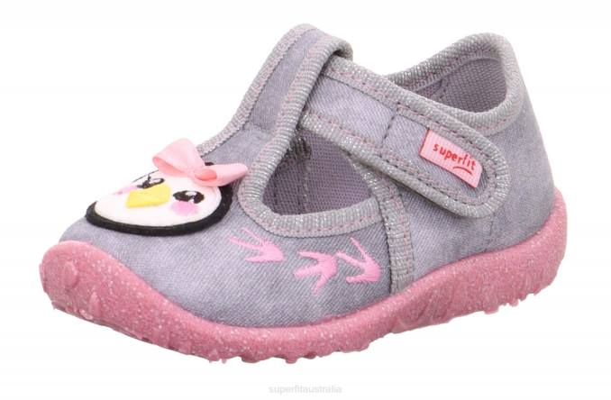 Superfit Grey/Multicoloured Babies SPOTTY - Slipper with Velcro Fastener Z6Z8112