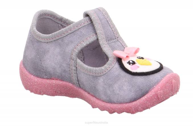 Superfit Grey/Multicoloured Babies SPOTTY - Slipper with Velcro Fastener Z6Z8112