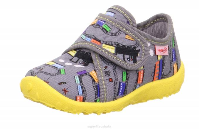 Superfit Grey/Multicoloured Babies SPOTTY - Slipper with Velcro Fastener Z6Z8162