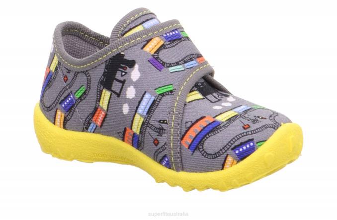 Superfit Grey/Multicoloured Babies SPOTTY - Slipper with Velcro Fastener Z6Z8162