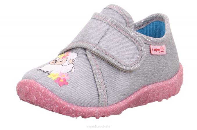 Superfit Grey/White Babies SPOTTY - Slipper with Velcro Fastener Z6Z8100