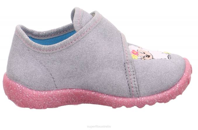 Superfit Grey/White Babies SPOTTY - Slipper with Velcro Fastener Z6Z8100