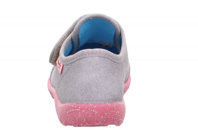 Superfit Grey/White Babies SPOTTY - Slipper with Velcro Fastener Z6Z8100