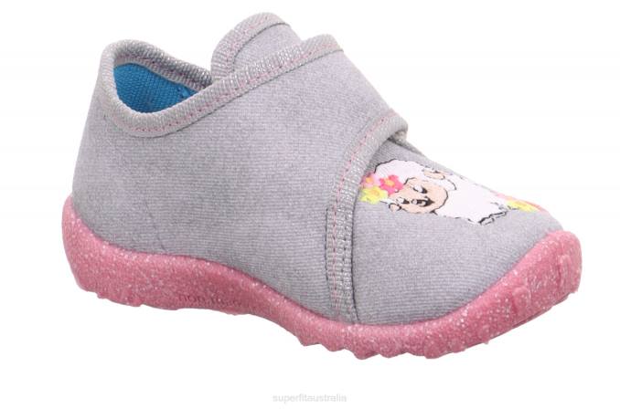 Superfit Grey/White Babies SPOTTY - Slipper with Velcro Fastener Z6Z8100