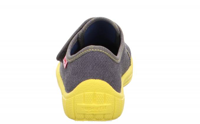 Superfit Grey/Yellow Babies BILL - Slipper with Velcro Fastener Z6Z869