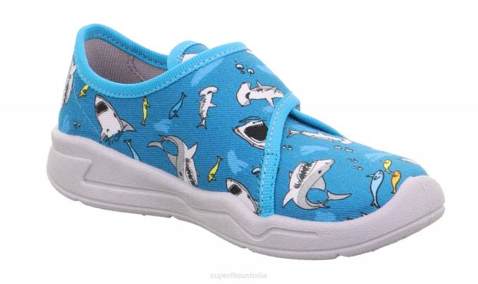 Superfit Light Blue/Multicoloured Babies BENNY - Slipper with Velcro Fastener Z6Z84