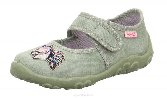 Superfit Light Green Babies BONNY - Slipper with Velcro Fastener Z6Z849