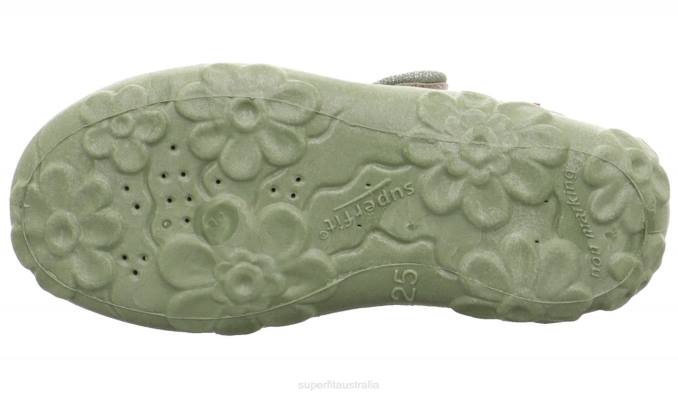 Superfit Light Green Babies BONNY - Slipper with Velcro Fastener Z6Z849