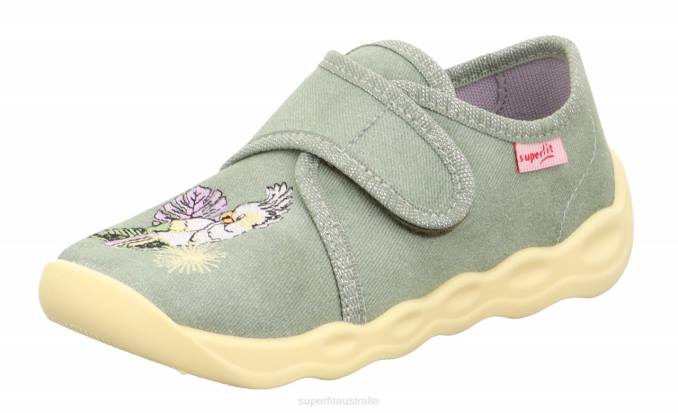 Superfit Light Green Babies BUBBLE - Slipper with Velcro Fastener Z6Z88