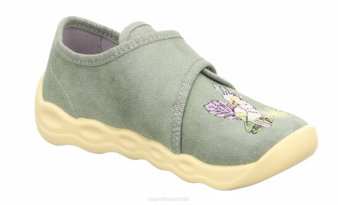 Superfit Light Green Babies BUBBLE - Slipper with Velcro Fastener Z6Z88