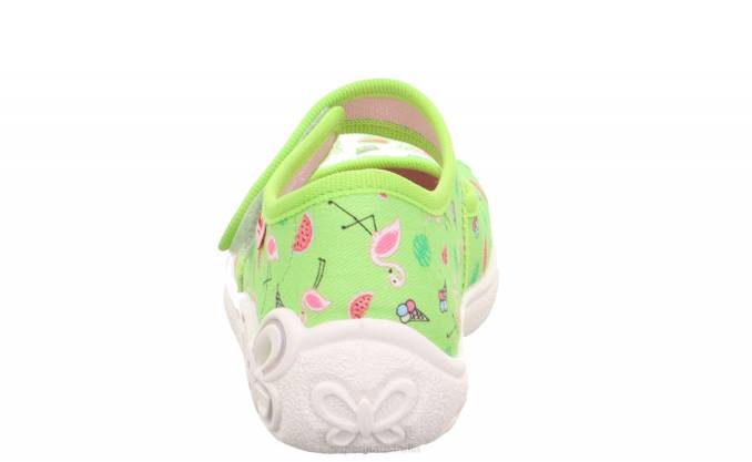 Superfit Light Green/Multicoloured Babies BELINDA - Slipper with Velcro Fastener Z6Z898