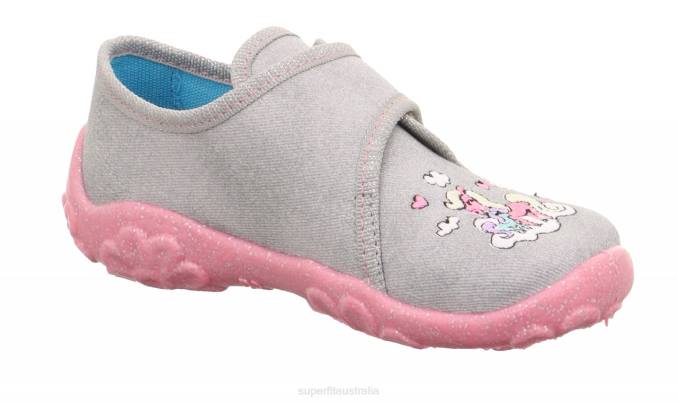 Superfit Light Grey Babies BONNY - Slipper with Velcro Fastener Z6Z885