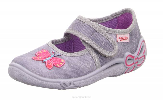 Superfit Light Grey/Pink Babies BELINDA - Slipper with Velcro Fastener Z6Z889